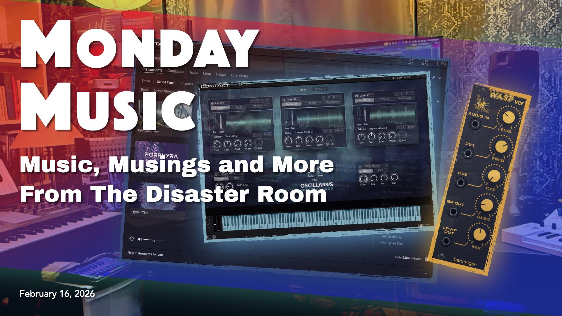 REPLAY: MONDAY MUSIC - February 16, 2026 - Burbling the Wasp, Oscillarys, and VST Synth Ratings Pt 3