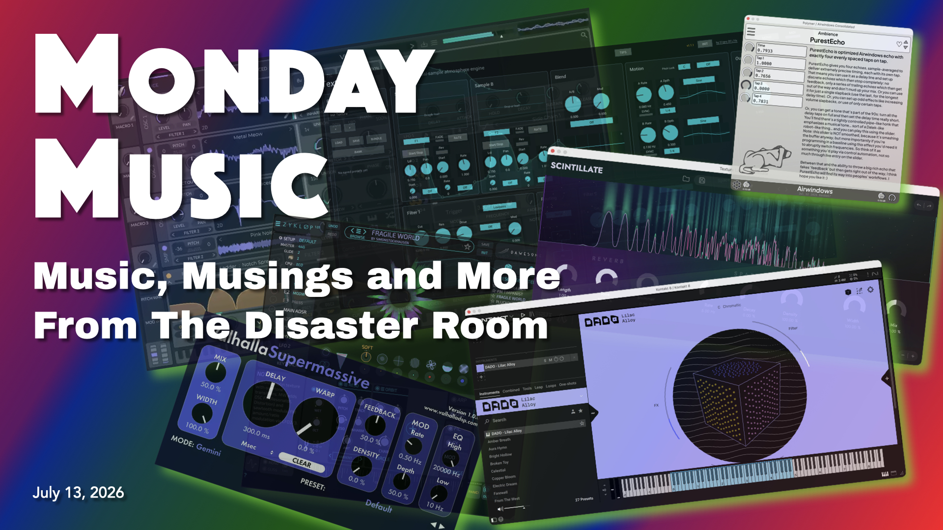 REPLAY: MONDAY MUSIC - July 13, 2026 - Playing With (mostly) Free Stuff